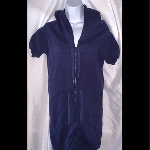 Norma Kamali hooded zip sweatshirt